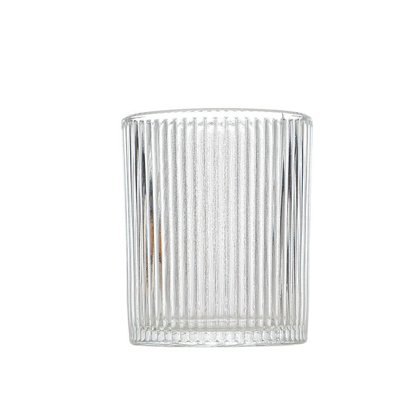200ml en stock al por mayor taza de vela puntos de perlas relieve vertical vela de vidrio ventilador retrógrado taza de cera de incienso