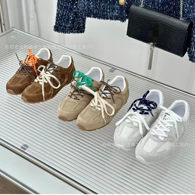 Cowhide Miu Miu Training Shoes Miu Miu Collaboration Nb530 Casual Sneakers Versatile Genuine Leather Dad Shoes