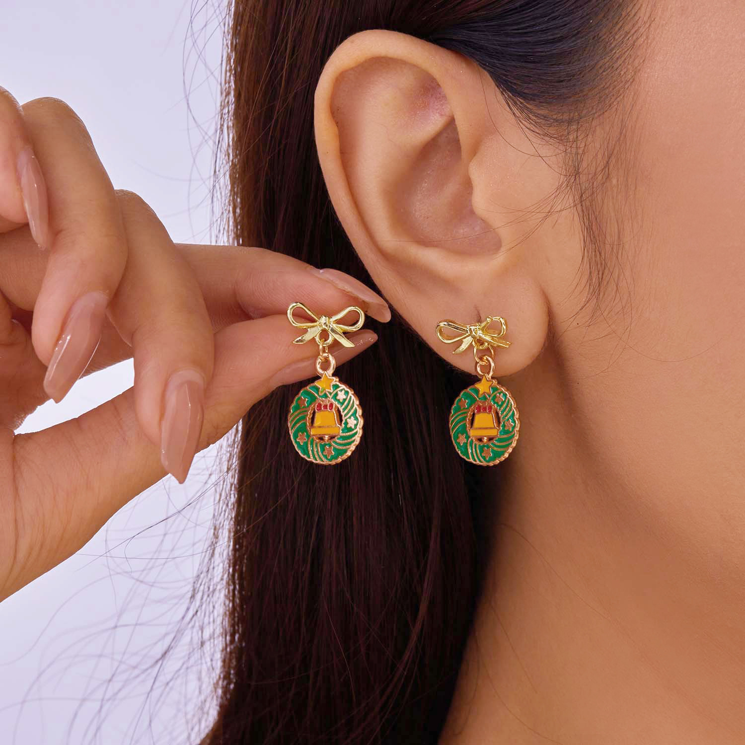 7g Weight Alloy Ear Needle Material Drop Earrings Classification 1 Pair Quantity Festival Occasion Alloy Material Christmas Festival Christmas Hat, Christmas Tree, Santa Claus Pattern Women's Gender Cute, Christmas Style 1 Pair Cute Christmas Christmas Hat Christmas Tree Santa Claus Alloy Drop Earrings 2