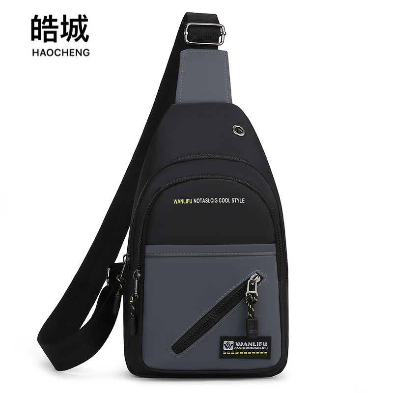 Nuevo bolso de pecho de hombre resistente al desgaste al por mayor bolso de mensajero de viaje al aire libre bolso de hombro de viaje deportivo de varios bolsillos