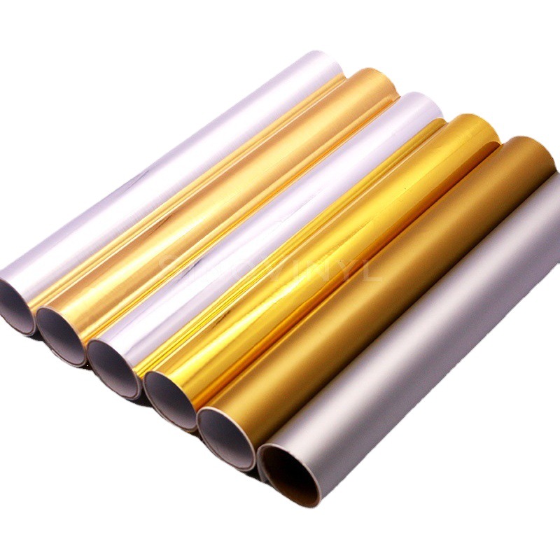 Luz mate oro rosa coche Garland metal coche pegatinas luz oro y plata publicidad letras película mate láser coche pegatinas autoadhesivas