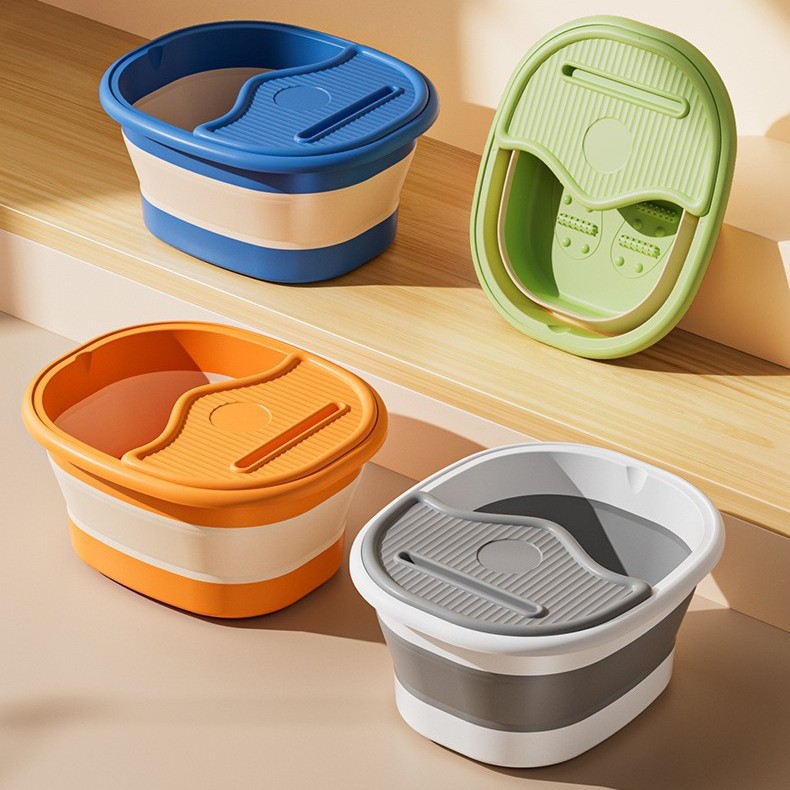 baño de pies a rayas