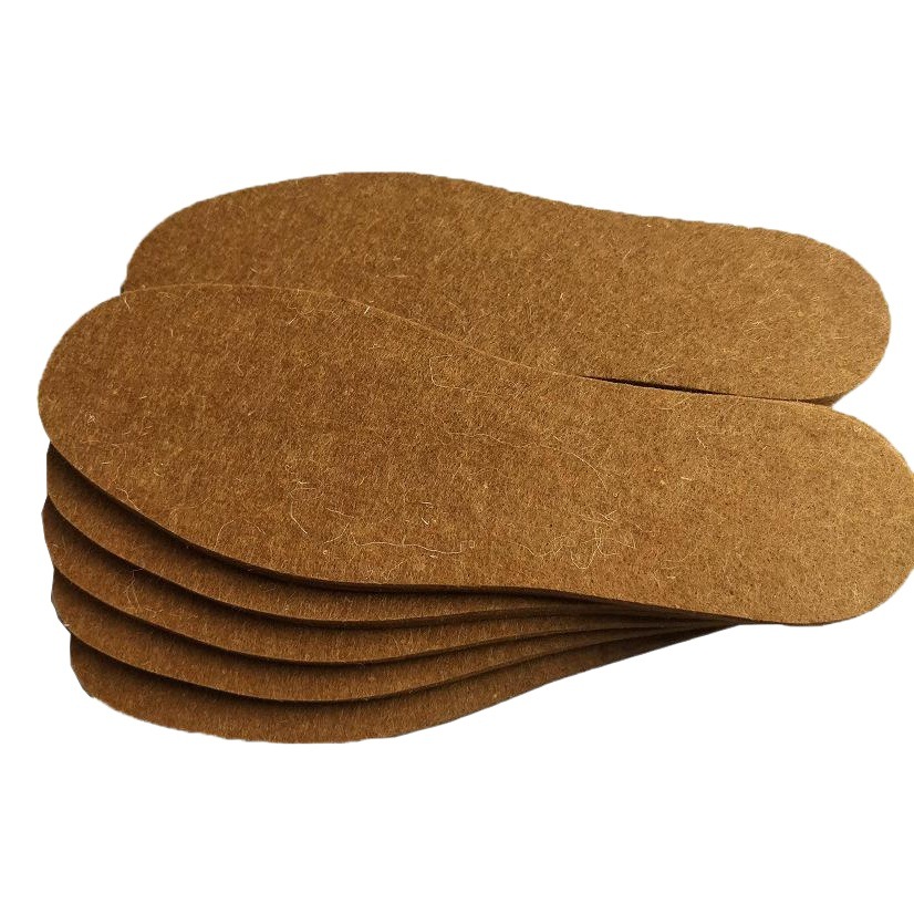 4.5mm Thickened Camel Felt Insoles Wool Felt Insoles Winter Running Stall Warm Camel Felt Insoles