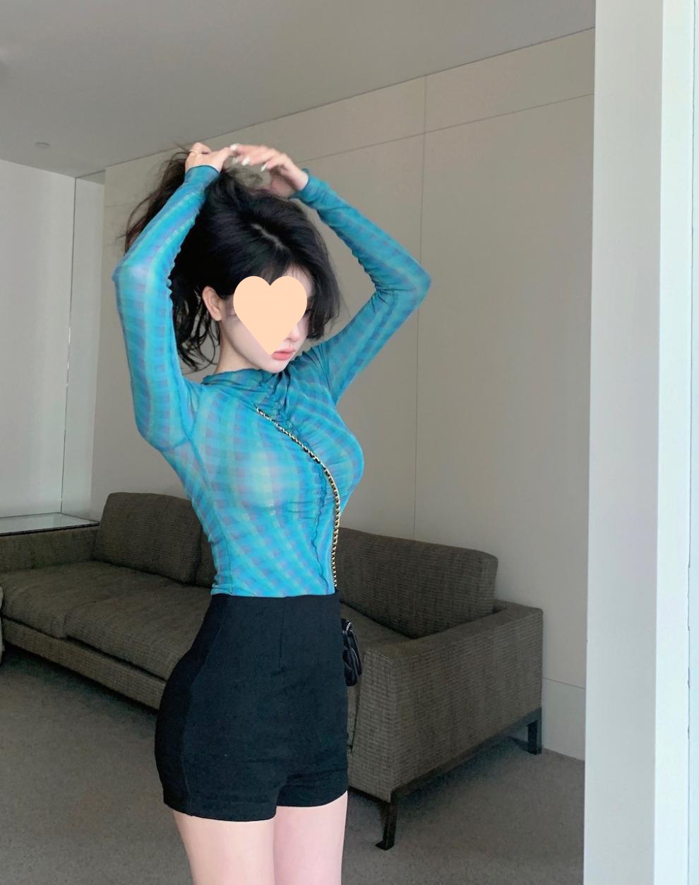 Mesh Micro Sheer Slim Fit Top - Image 3