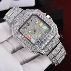 Foreign trade luxury full diamond watch ladies diamond strap classic Roman literal fashion atmosphere watch wholesale