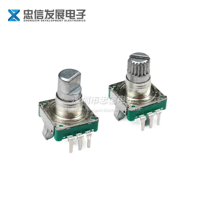 EC11 SMD/ピンロータリーエンコーダハンドル長さ 11 ミリメートルデジタルポテンショメータ 5 ピンスイッチ付き 15 パルス|undefined