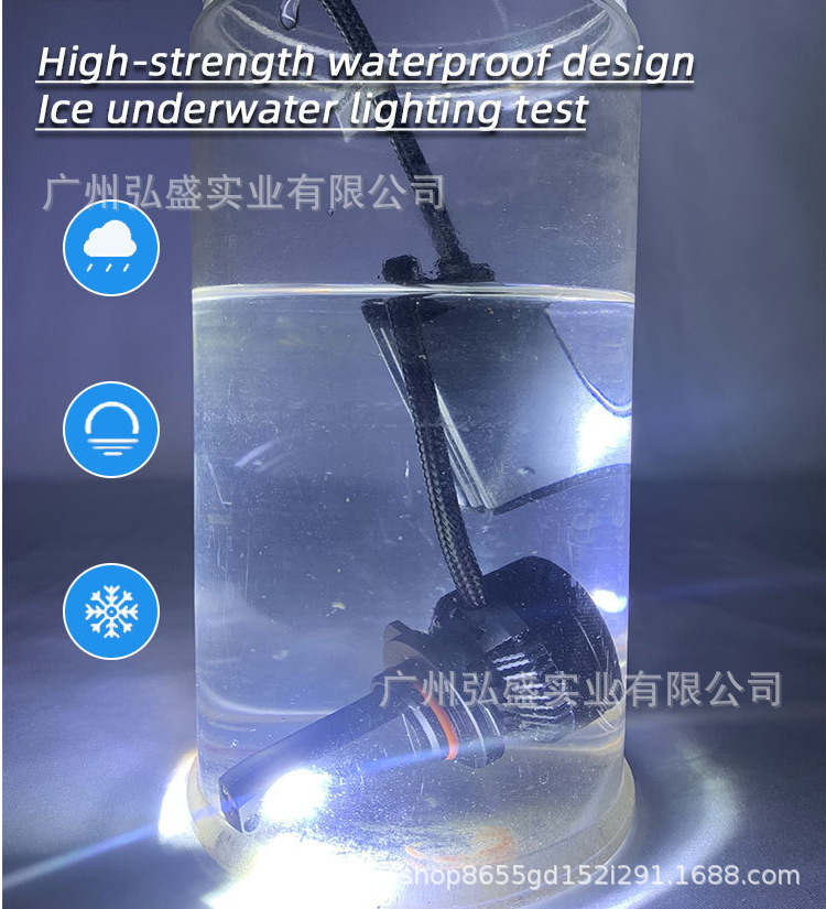 Tcyato Cross-Border Exclusive Supply T50 Single-Sided Dual Copper Tube 55W Decoding Car Led Headlight Bulb Ultra-Bright Strong Light