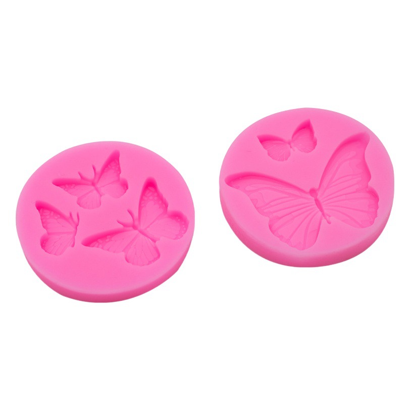 Tamaño de la simulación mariposa molde de silicona DIY chocolate fondant ritmo seco molde decoración de la torta