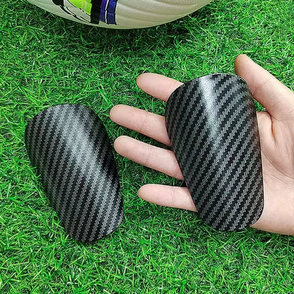 Imitation Carbon Fiber Football Mini Shin Guards Cross-Border Calf Protection Inserts Professional Training Fixed Plates Sports Protective Gear