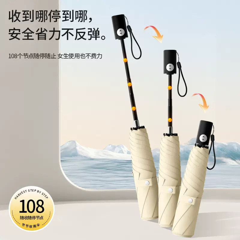 跨境超轻日式全自动防回弹折叠伞晴雨两用太阳伞防紫外线遮阳伞