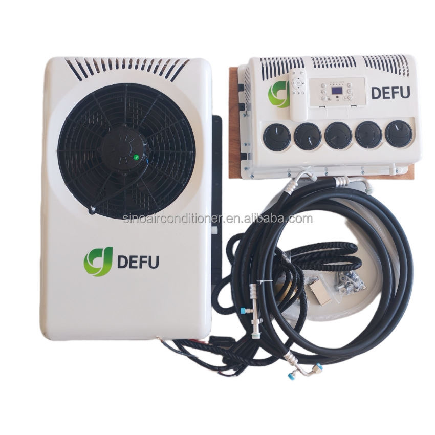 DEFU外贸批发分体式驻车空调背包式12v24v电动货车空调房车卡车用