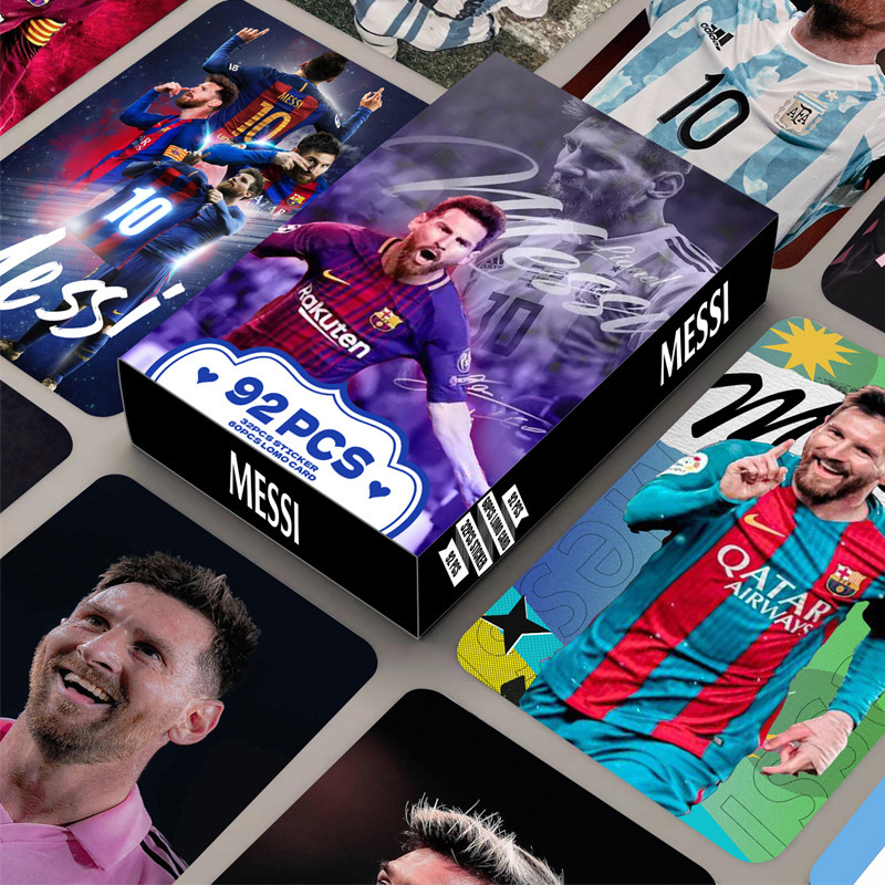 92Pcs Hd Card Messi Lomo Card Football Photo Card Messi Star Collection Card Greeting Card