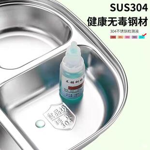 304 Stainless Steel Kidsren's Dinner Plate Cartoon Kindergarten School Canteen Tableware Compartment Fast Food Plate Cute Dinner Plate