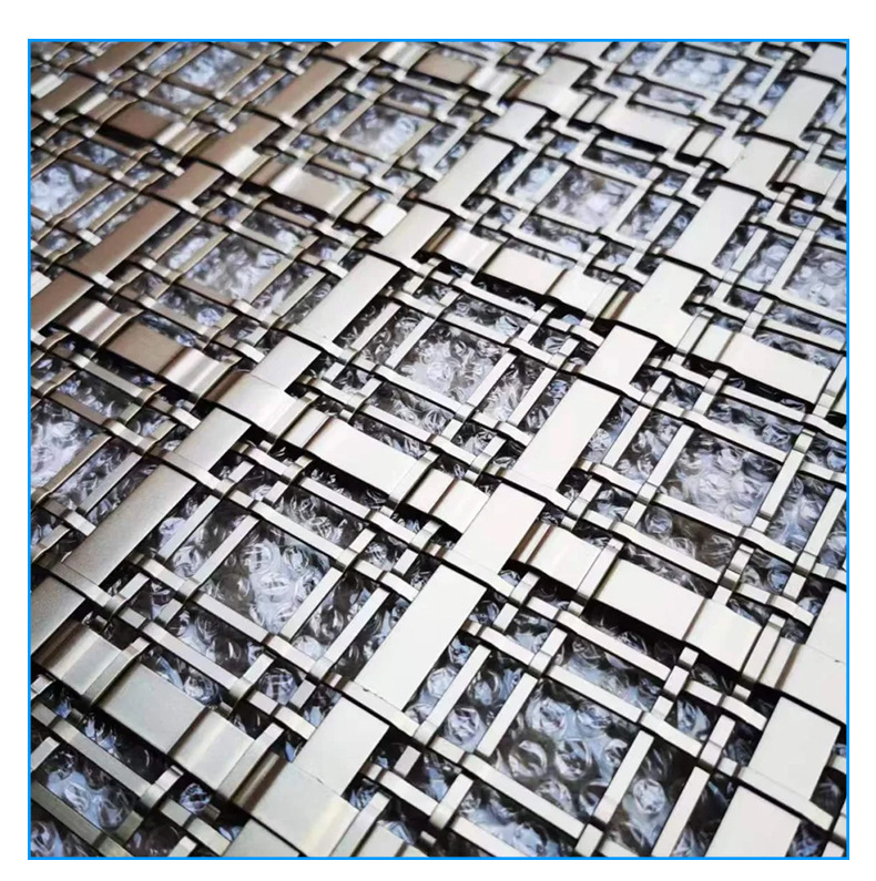 菱形装饰网不锈钢屏风幕墙金属网装饰网酒店编织玄关隔断