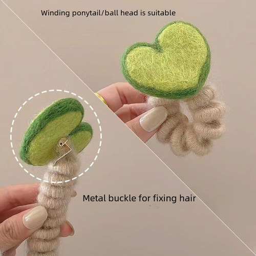 Cozy winter and autumn furry straight-line braided phone cord hair accessories for women, stretchy and durable, hair-friendly, popular braiding magic tool