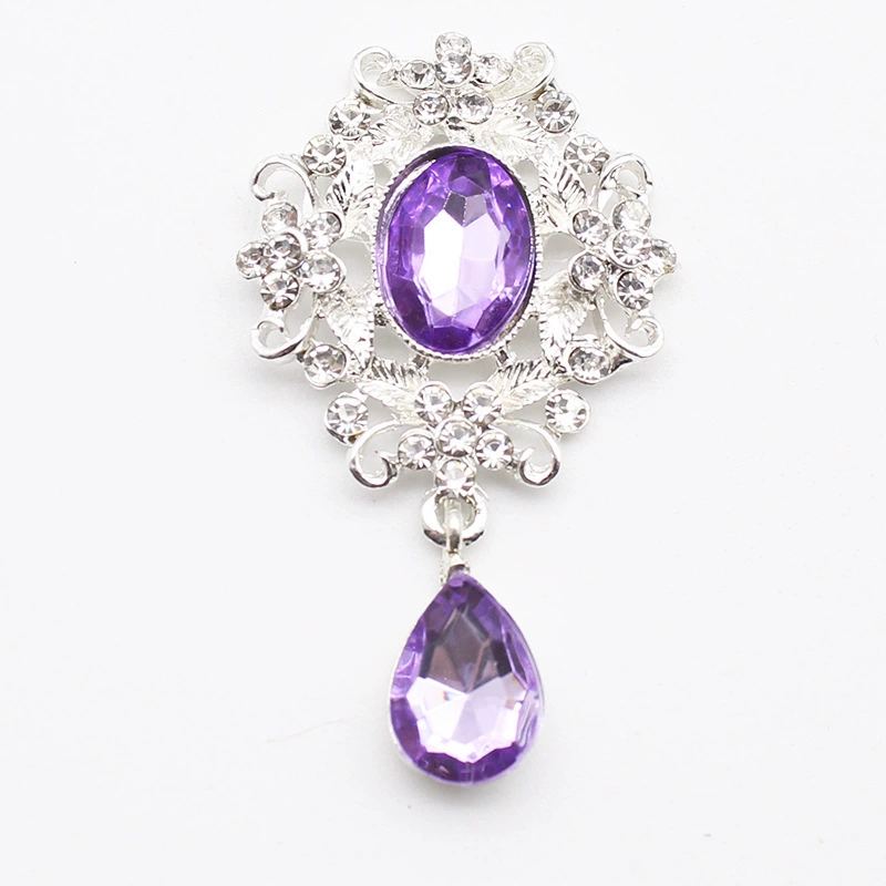 Korean-style Metal Pendant Hair Accessory, Crystal Drop Accent, Multi-Color Options
