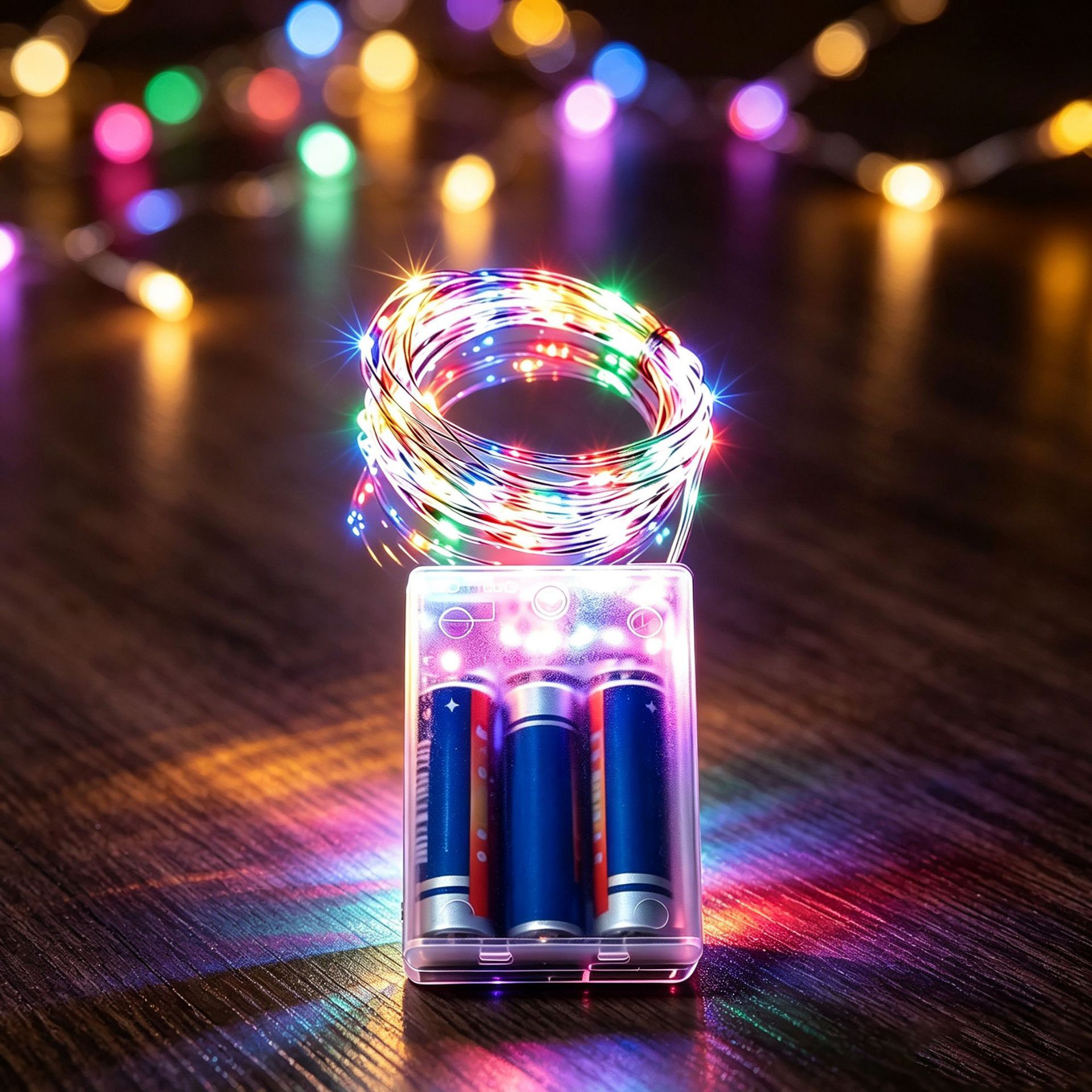 Caja de batería de cadena ligera luces de colores al por mayor flores pastel caja de regalo decoración pequeña estrella batería led luces de cadena de luz de Navidad image 4