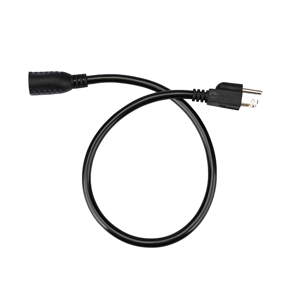 厂家直供美式电源线美规三芯黑色延长线extension cord