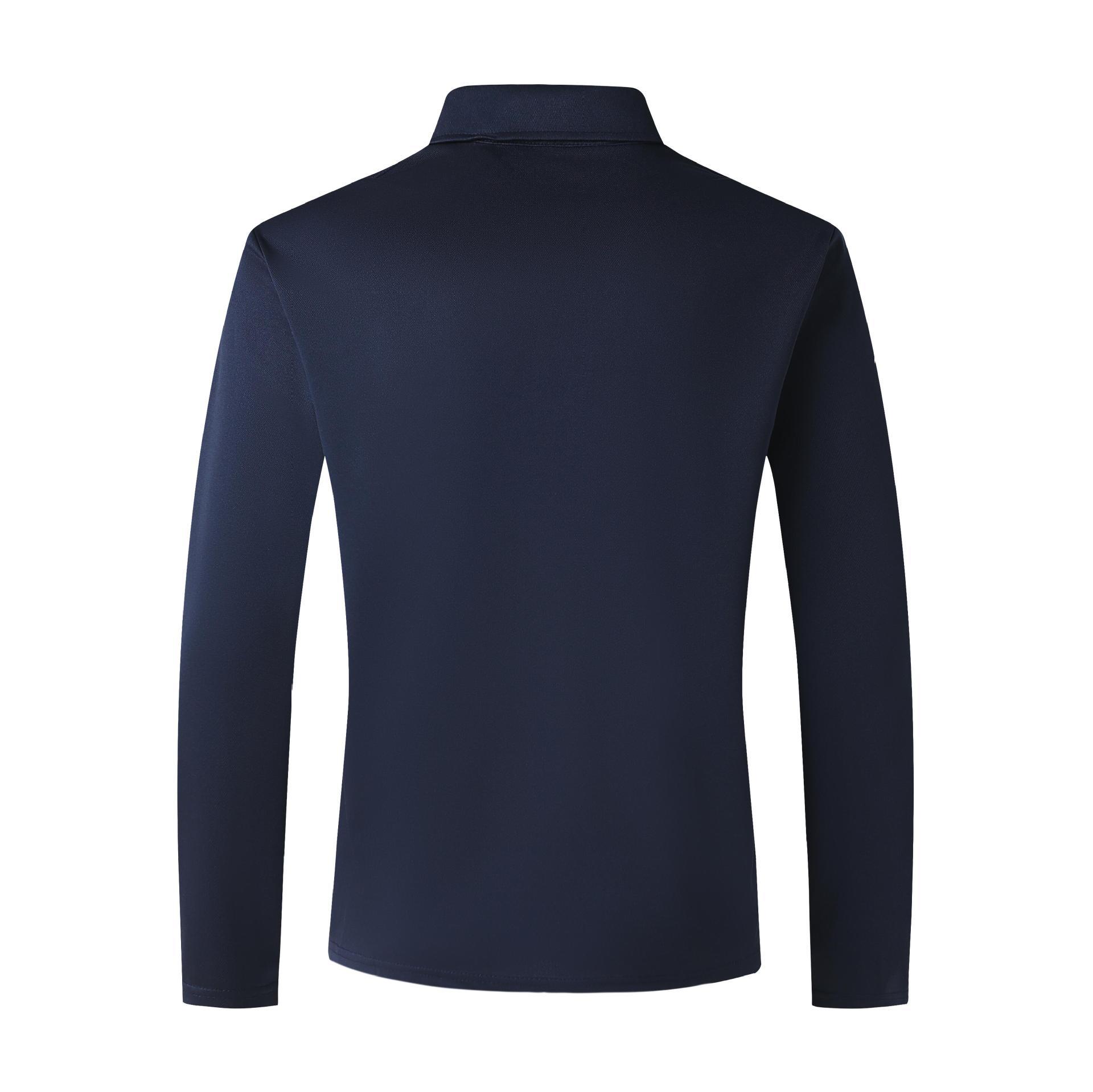 Polo sportivo da uomo con collo a zip per stile autunnale_voghion.com