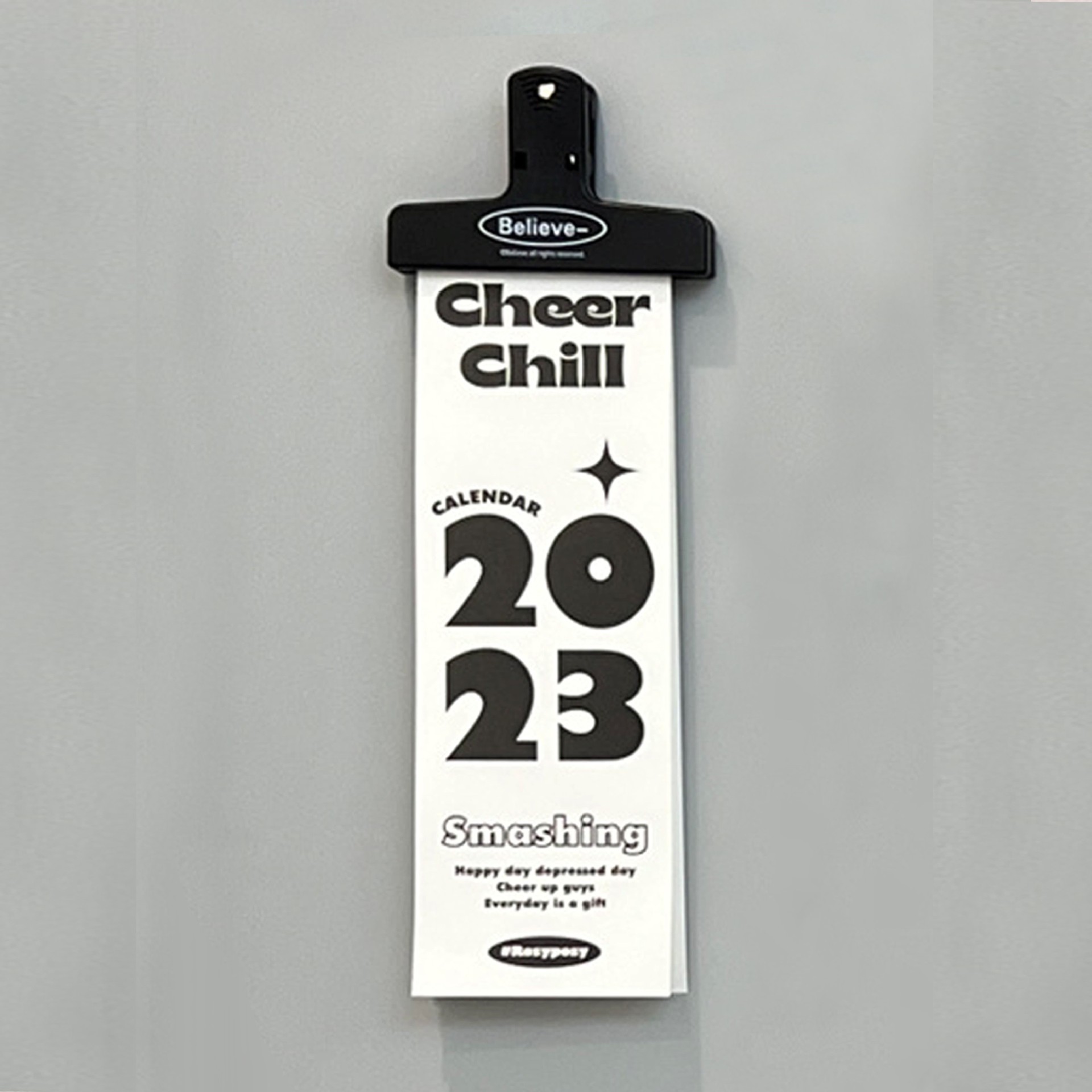 검정색 자석 클립 + 흑백 달력 세트