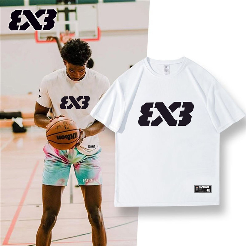 América de manga corta ropa de tiro deportivo de tendencia de letras generales secado rápido transpirable suelta sudor camiseta de verano para hombres y mujeres