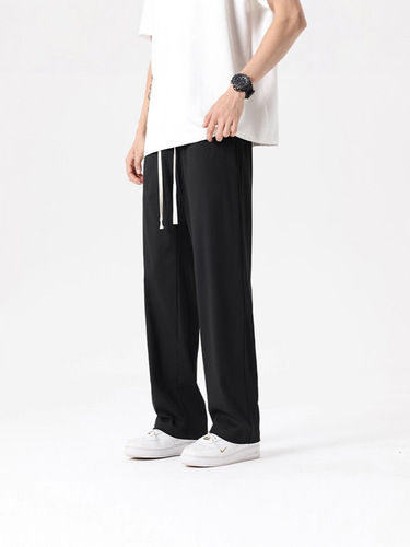 Men's new casual pants, straight sports trend, all-matching, drooping casual suit pants, loose and heavy casual pants