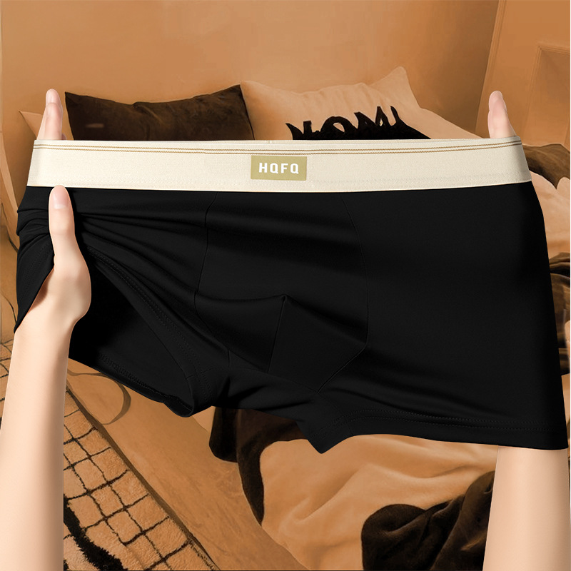 Pantalones interiores de hombre desnudas, suaves antibacterianas, entrepierna transpirable, pantalones elásticos de tamaño grande, fábrica directa