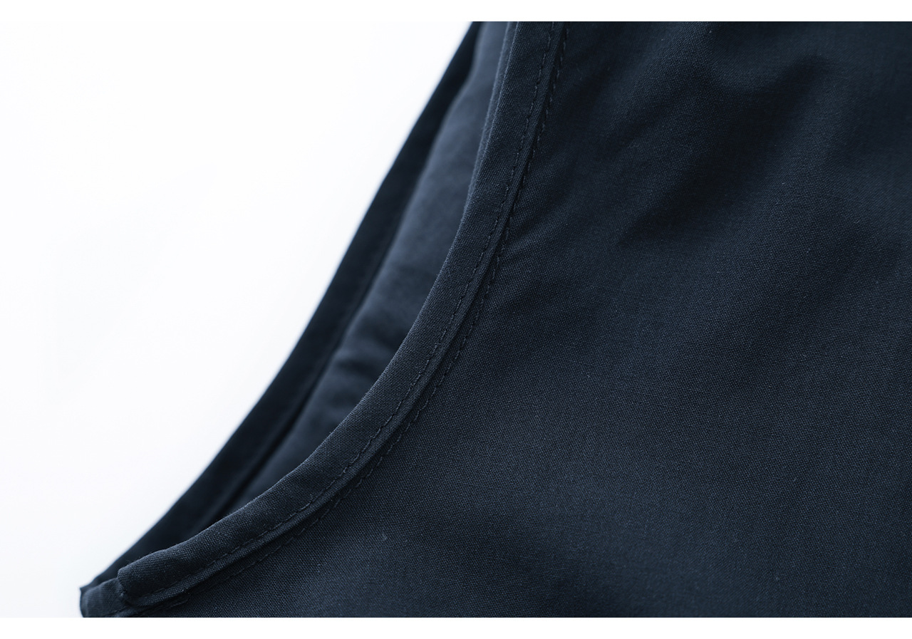 Áo sơ mi nữ dài tay chất lụa tencel phối xoắn thanh lịch — xanh lam chi tiết 31