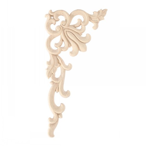 Combined solid wood corner flower wood carved flower piece furniture applique diagonal corner flower decorative accessories wholesale and retail factory direct sales