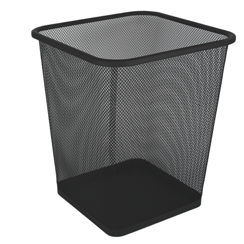 Papelera de Malla Metálica Cuadrada, Cocina, Oficina, Hogar, Estilo INS, Abierta