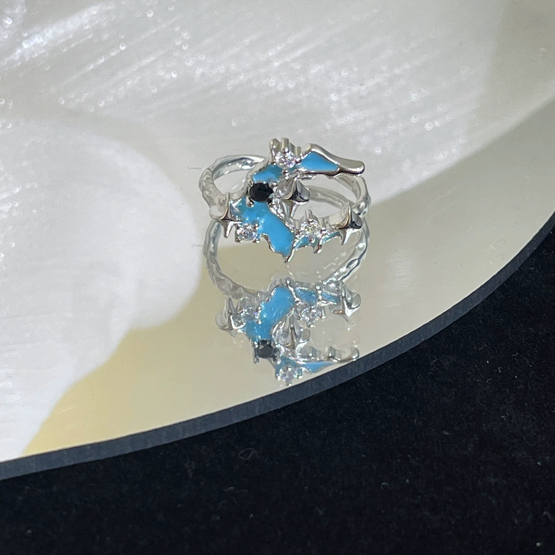 Accessory, nail decoration, small design ring, elastic strap, high-quality style, simple and elegant design
