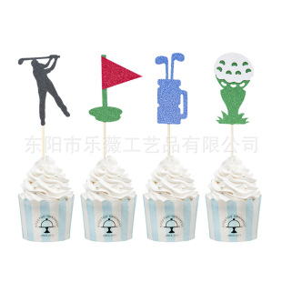 Cross-Border Golf Club Barrel Cake Insert Golf Sports Theme Party Decoration Cake Insert