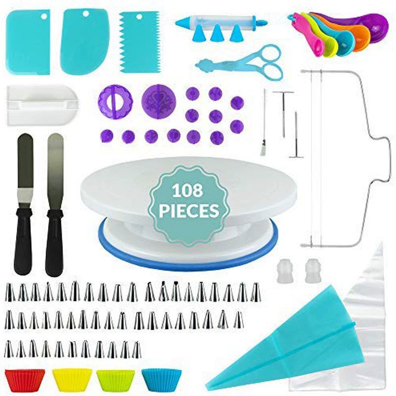 Cream set, fondant, mold, 122 pieces, DIY