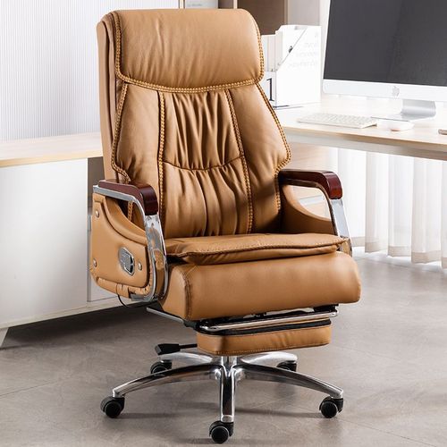 z%真皮老板椅商务可躺按摩大班椅办公椅舒适久坐家用书桌转椅电脑