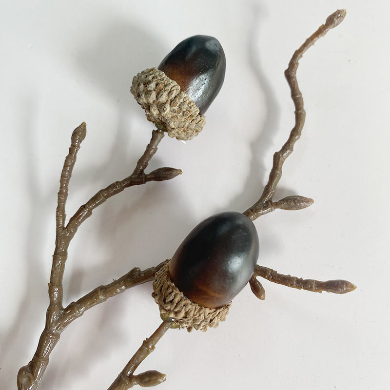 Suministro transfronterizo nuevo producto simulación Acorn arreglo floral MESA DE Navidad escena decoración 2 simulación opcional Acorn sola