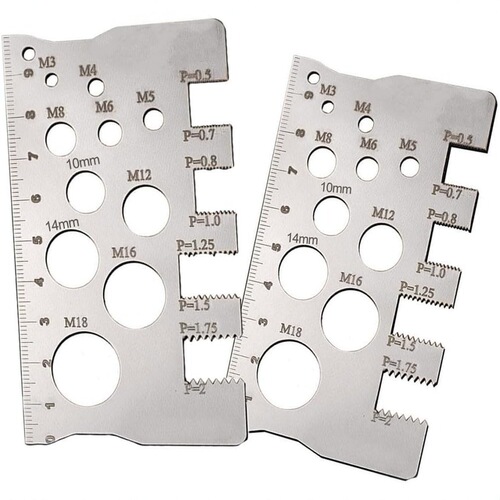 Cross-border factory direct sale 410 stainless steel screw measuring tool precise pitch measurement diameter screw caliper M