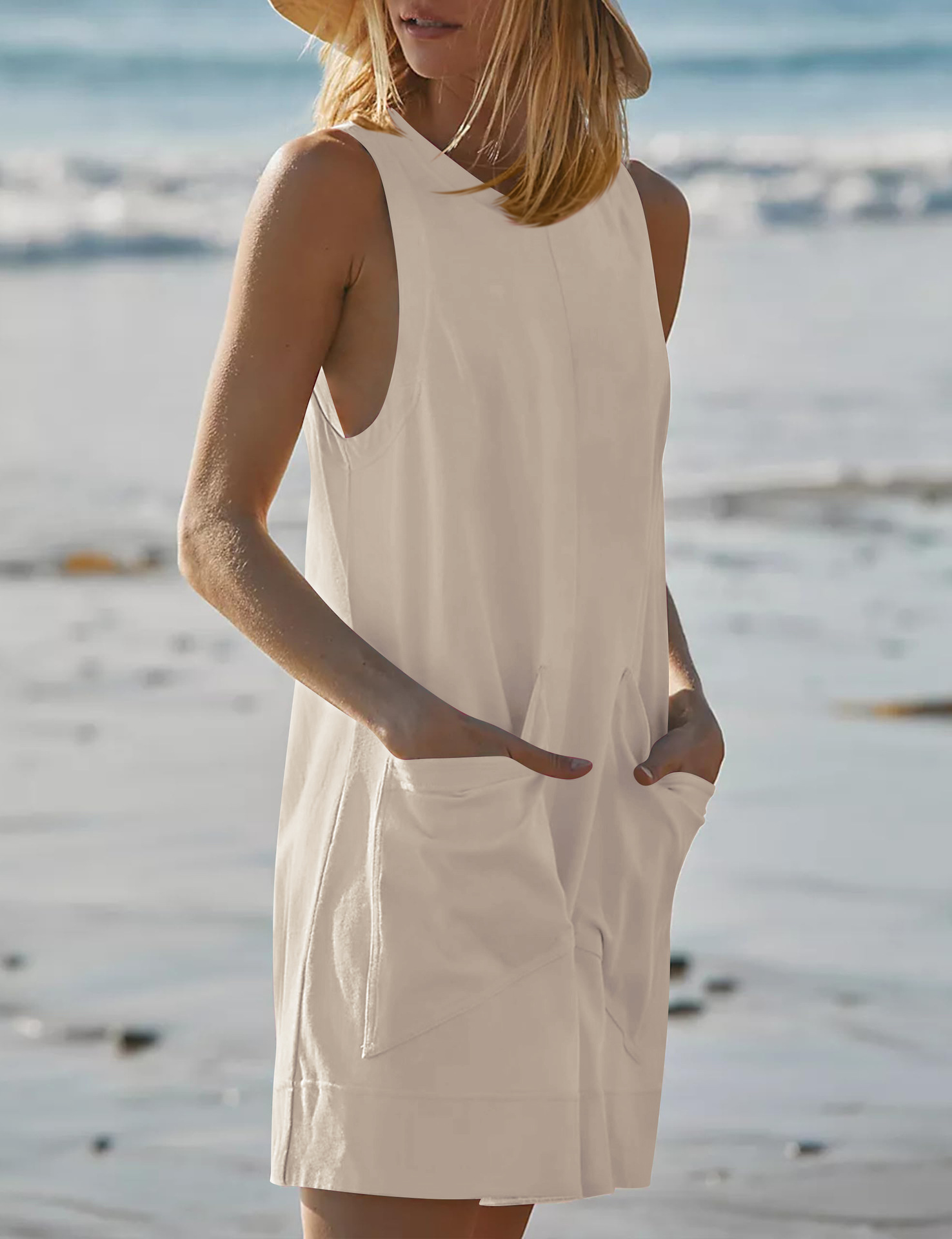 Summer Sexy Loose Casual Pants Backless Women Clothing Outdoor Sleeveless Jumpsuit