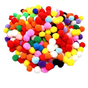 Colorful Pom Pom Pom Manufacturer Direct Sales Polypropylene Ball Kindergarten Environmentally Friendly Colorfulful Plush Jewelry Accessories DIY Accessories
