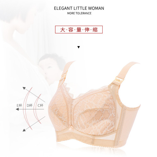 Plus-size maternity and nursing bra for women—full-coverage, ultra-thin design with large cups, perfect for curvy figures and those needing extra support to minimize side boob.