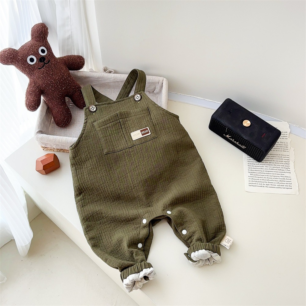 Ropa para niños primavera y otoño niño Maillard traje babero traje suéter traje de otoño de tres piezas traje de salida