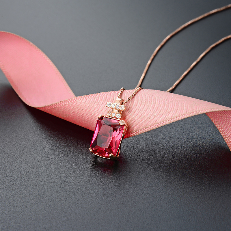 S925 plata esterlina perfumes colgante de diamante nicho femenino colgante de alto nivel joyería al por mayor un cabello