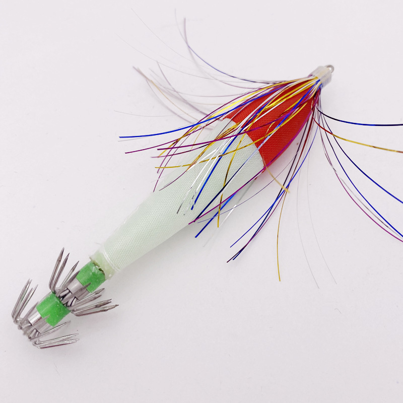 Señuelo de Calamar de Madera 6g 8cm Luminoso para Pesca image 27