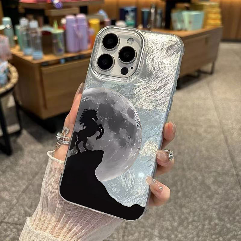 Moonlight Horse Is Suitable for Apple 17 Mobile Phone Case, New Glacier Case Iphone17Promax High-End Hot Model