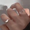 Tide, one size small design fashionable ring, trend of season, on index finger