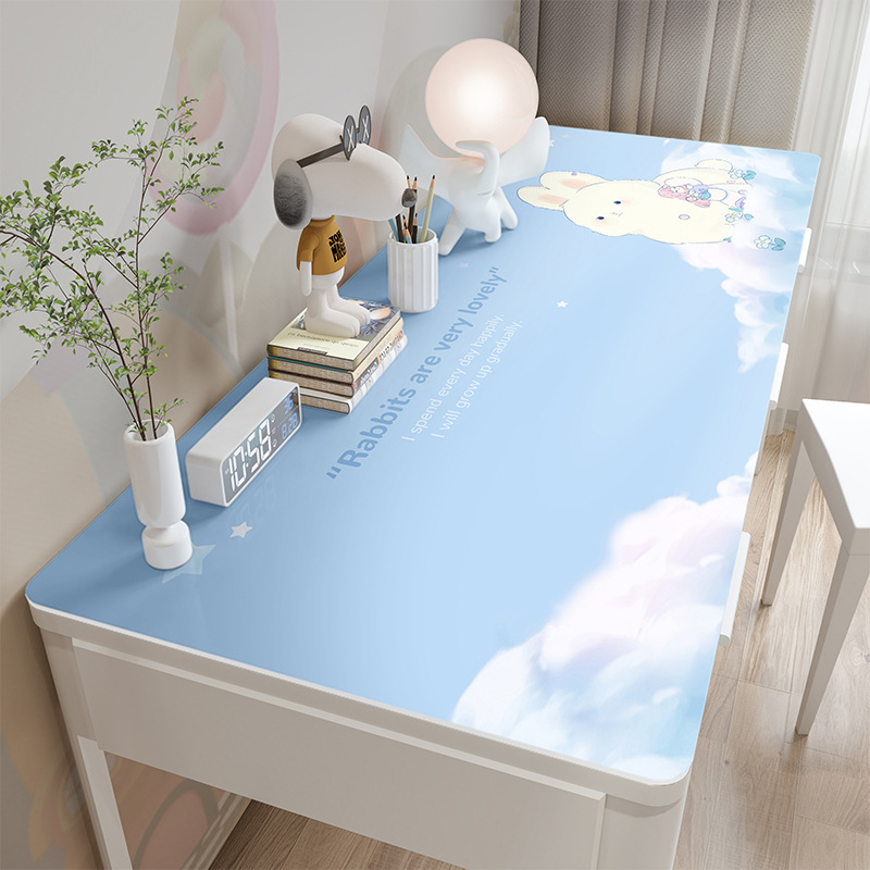 Alfombrilla de escritura de aprendizaje alfombrilla de ratón linda chica corazón mantel estera del dormitorio del estudiante impermeable a prueba de aceite de imitación de cuero estera de mesa