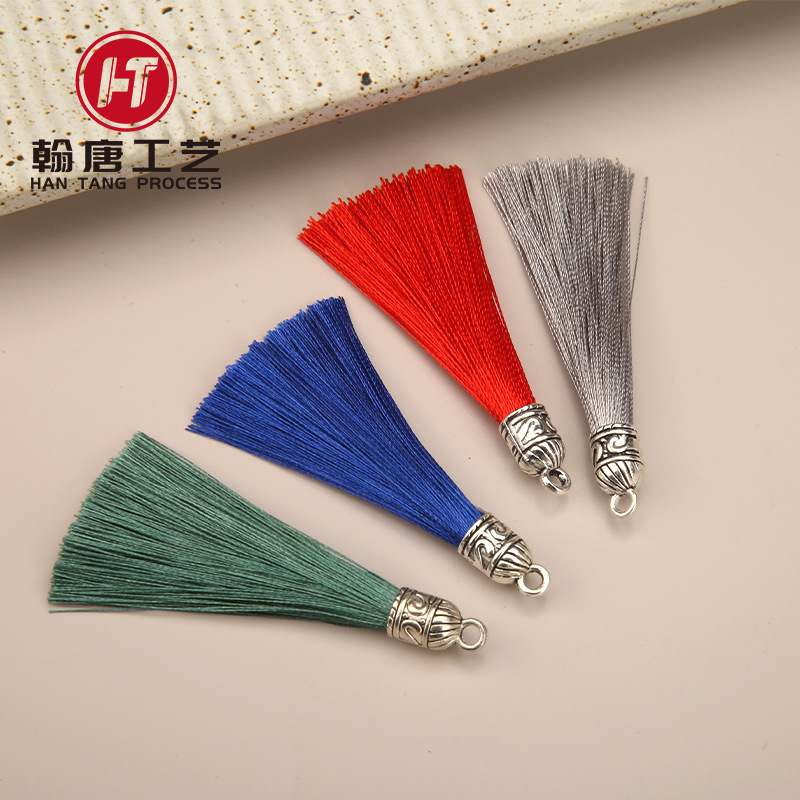 Small 6cm Metal Hat Tassel Bookmark Scented Bag Accessory Pendant Copper Bell Ornament Bulk and Affordable