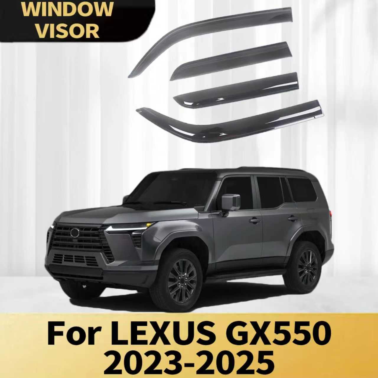 Lexus Window Visor Deflectors for Lexus LEXUS GX550 2023-2025 (Rain shield) - for-lexus-gx550-2023-20254pcs