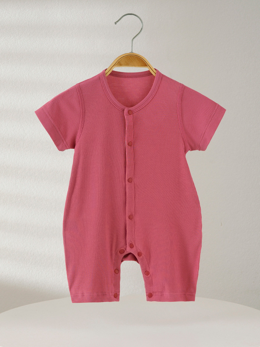 Kemai'Er Baby Summer Modal Jumpsuit Thin Short-Sleeved 0-2 Years Old Romper for Boys and Girls