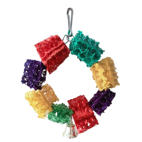 Loofah Parrot Toy, Macaw Parrot Supplies, Corn Leaf Vine Ball Bird Toy, Cross-border Parrot Toys, Bird Cage Accessories