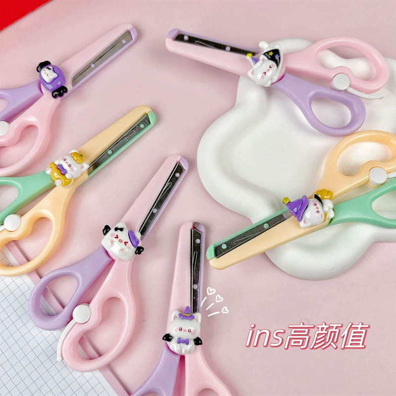 Cartoon ghost small scissors for kindergarten, universal origami for friend for elementary school students, handmade